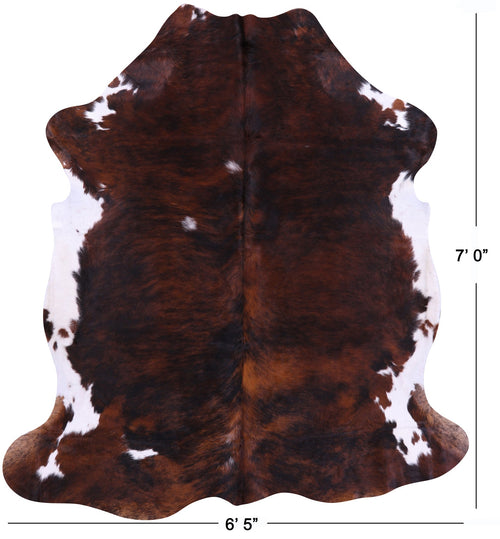 Tricolor Natural Cowhide Rug - X-Large 7'0