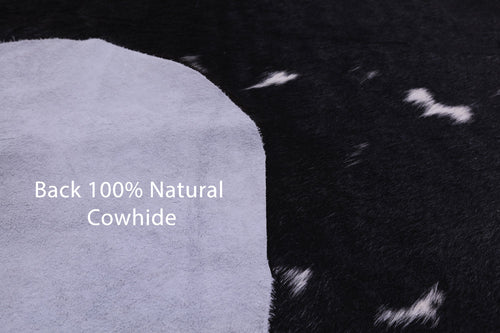 Black & White Natural Cowhide Rug - Large 6'11