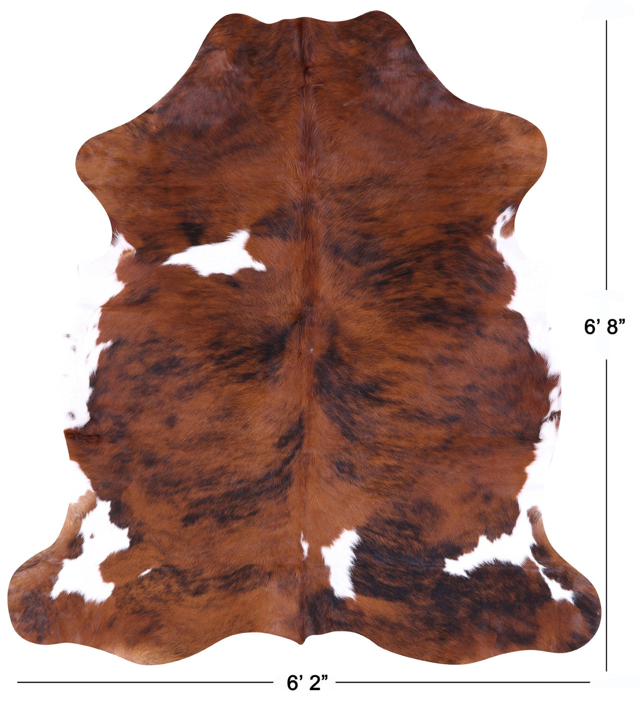 Brindle Natural Cowhide Rug - Large 6'8"H x 6'2"W