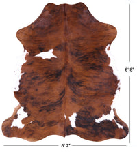 Thumbnail for Brindle Natural Cowhide Rug - Large 6'8