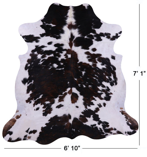 Tricolor Natural Cowhide Rug - X-Large 7'1