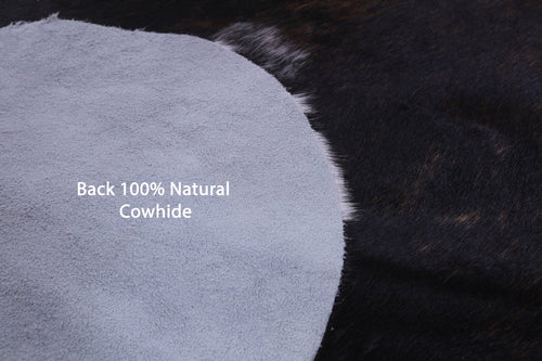 Dark Brindle Natural Cowhide Rug - X-Large 7'5