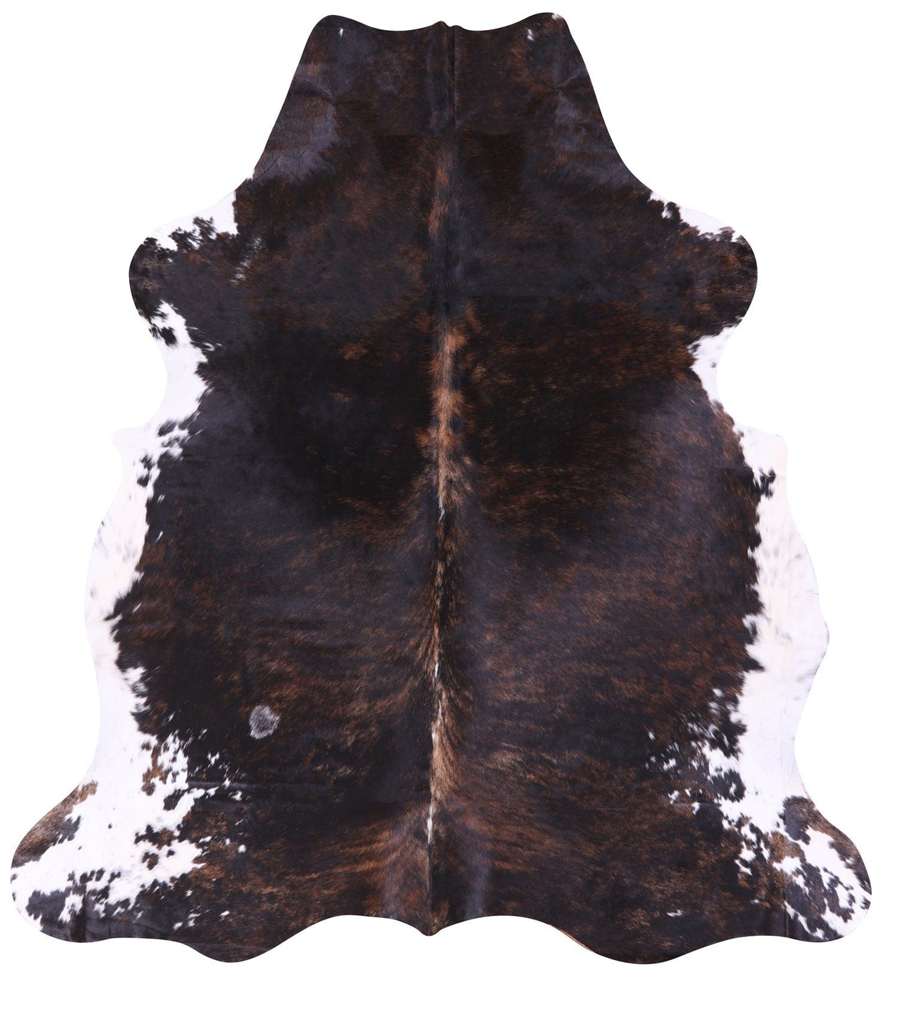 Dark Brindle Natural Cowhide Rug - X-Large 7'5"H x 6'9"W