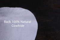 Thumbnail for Dark Brindle Natural Cowhide Rug - Large 6'7