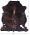Dark Brindle Natural Cowhide Rug - Large 6'7"H x 6'1"W