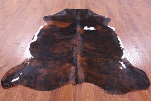 Dark Brindle Natural Cowhide Rug - Large 6'7