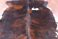 Thumbnail for Dark Brindle Natural Cowhide Rug - Large 6'7