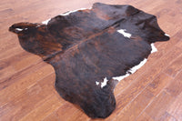 Thumbnail for Dark Brindle Natural Cowhide Rug - Large 6'7