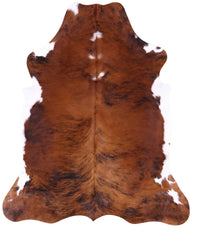 Thumbnail for Brindle Natural Cowhide Rug - Large 6'10