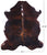 Dark Brindle Natural Cowhide Rug - Large 6'10"H x 6'1"W