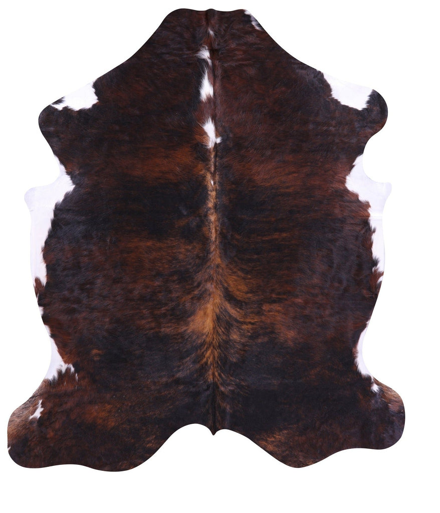 Dark Brindle Natural Cowhide Rug - Large 6'10"H x 6'1"W