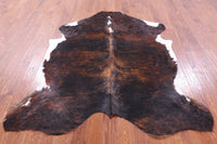 Thumbnail for Dark Brindle Natural Cowhide Rug - Large 6'10
