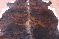 Thumbnail for Dark Brindle Natural Cowhide Rug - Large 6'10