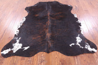 Thumbnail for Dark Brindle Natural Cowhide Rug - Large 6'9