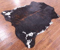 Thumbnail for Dark Brindle Natural Cowhide Rug - Large 6'9