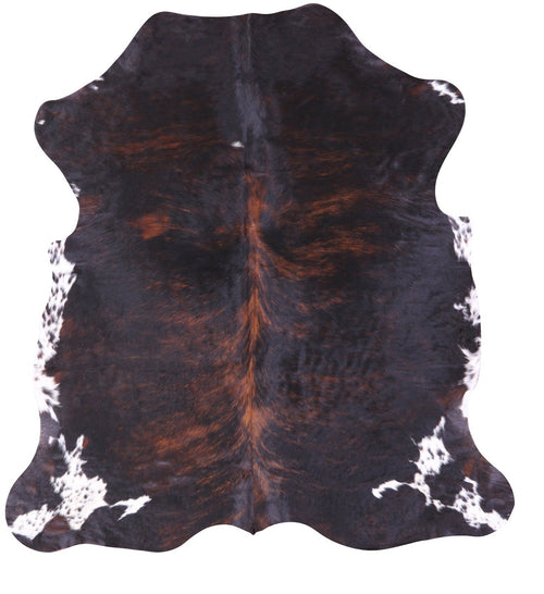 Dark Brindle Natural Cowhide Rug - Large 6'9