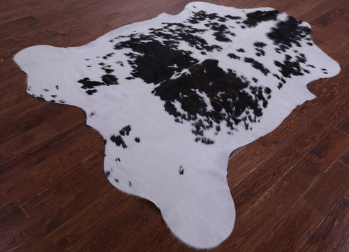 Black & White Natural Cowhide Rug - Large 6'10