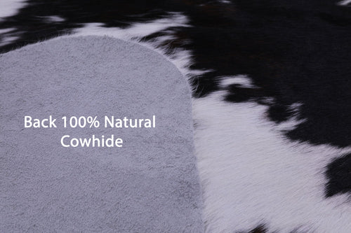 Black & White Natural Cowhide Rug - Large 6'10