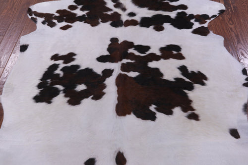 Tricolor Natural Cowhide Rug - Large 6'11