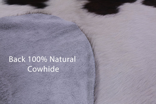 Tricolor Natural Cowhide Rug - Large 6'11