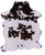Tricolor Natural Cowhide Rug - Large 6'11"H x 5'10"W
