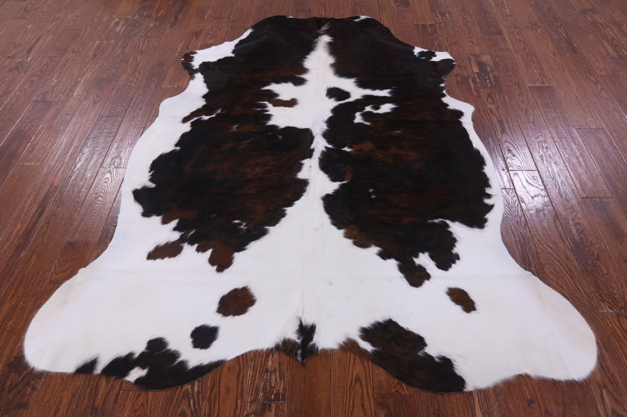 Black & White Natural Cowhide Rug - X-Large 7'5"H x 6'1"W
