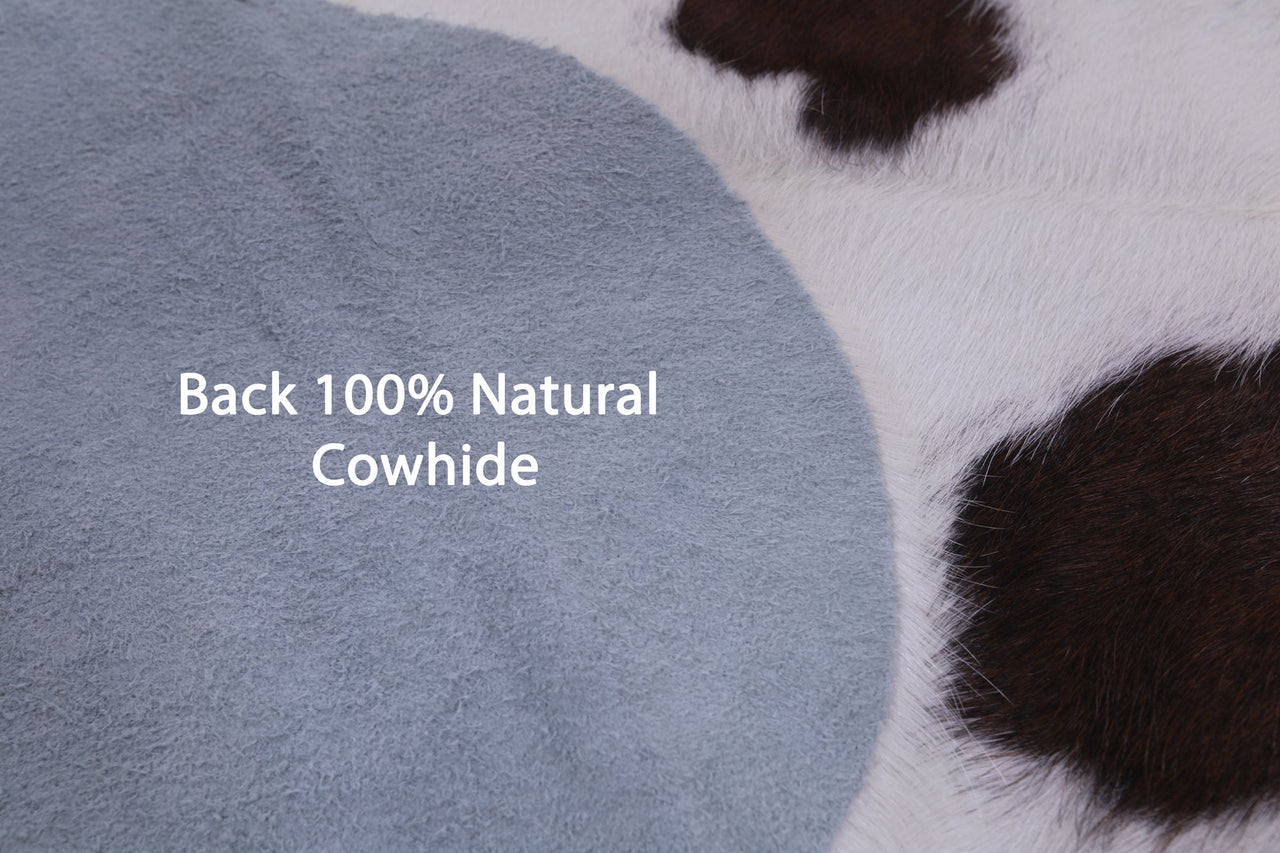 Black & White Natural Cowhide Rug - X-Large 7'5"H x 6'1"W