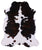 Black & White Natural Cowhide Rug - X-Large 7'5"H x 6'1"W