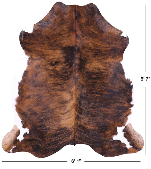 Brindle Natural Cowhide Rug - Large 6'7
