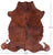 Brown & White Natural Cowhide Rug - Medium 6'1"H x 5'9"W