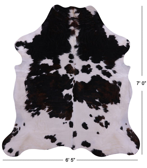 Black & White Natural Cowhide Rug - X-Large 7'0