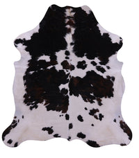 Thumbnail for Black & White Natural Cowhide Rug - X-Large 7'0