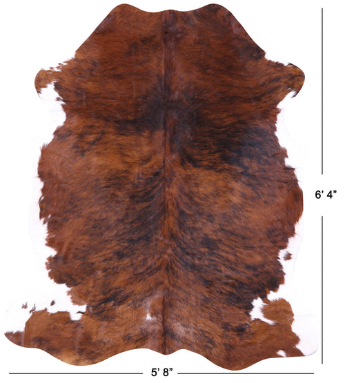 Brindle Natural Cowhide Rug - Large 6'4