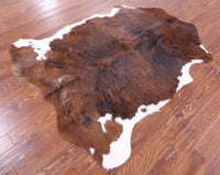 Thumbnail for Brindle Natural Cowhide Rug - Large 6'4