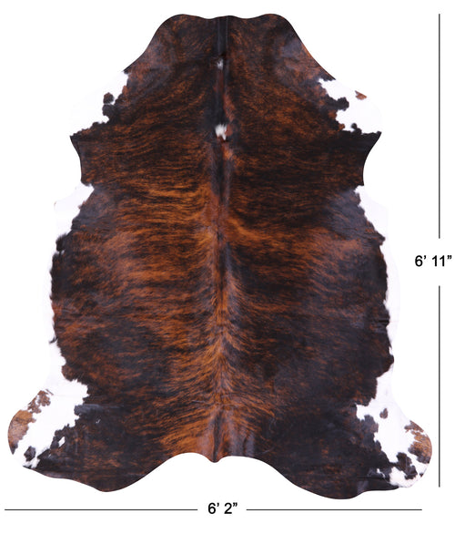 Brindle Natural Cowhide Rug - Large 6'11