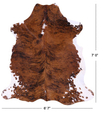 Thumbnail for Brindle Natural Cowhide Rug - X-Large 7'0
