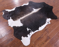 Thumbnail for Black & White Natural Cowhide Rug - X-Large 7'5