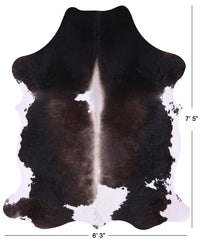 Thumbnail for Black & White Natural Cowhide Rug - X-Large 7'5