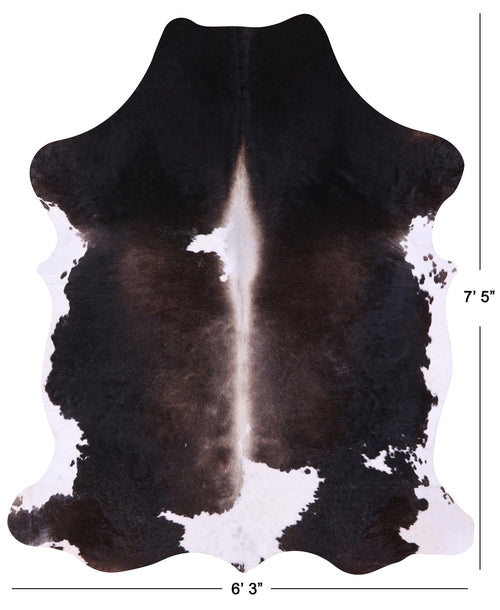 Black & White Natural Cowhide Rug - X-Large 7'5