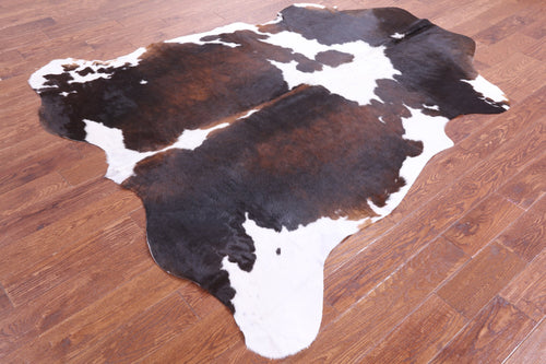 Tricolor Natural Cowhide Rug - Large 6'11