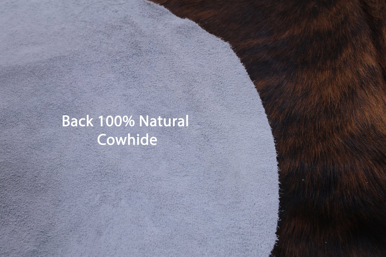 Brindle Natural Cowhide Rug - Large 6'7"H x 5'8"W