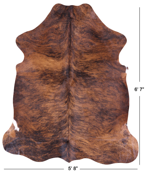Brindle Natural Cowhide Rug - Large 6'7