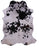 Black & White Natural Cowhide Rug - X-Large 7'1"H x 5'8"W