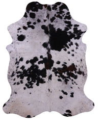 Thumbnail for Black & White Natural Cowhide Rug - X-Large 7'1