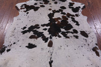 Thumbnail for Salt & Pepper Natural Brown Cowhide Rug - Large 6'9