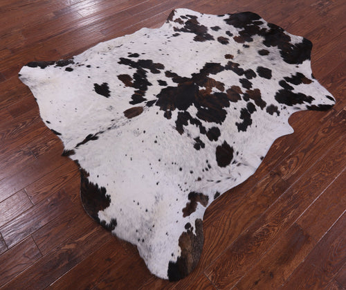 Salt & Pepper Natural Brown Cowhide Rug - Large 6'9