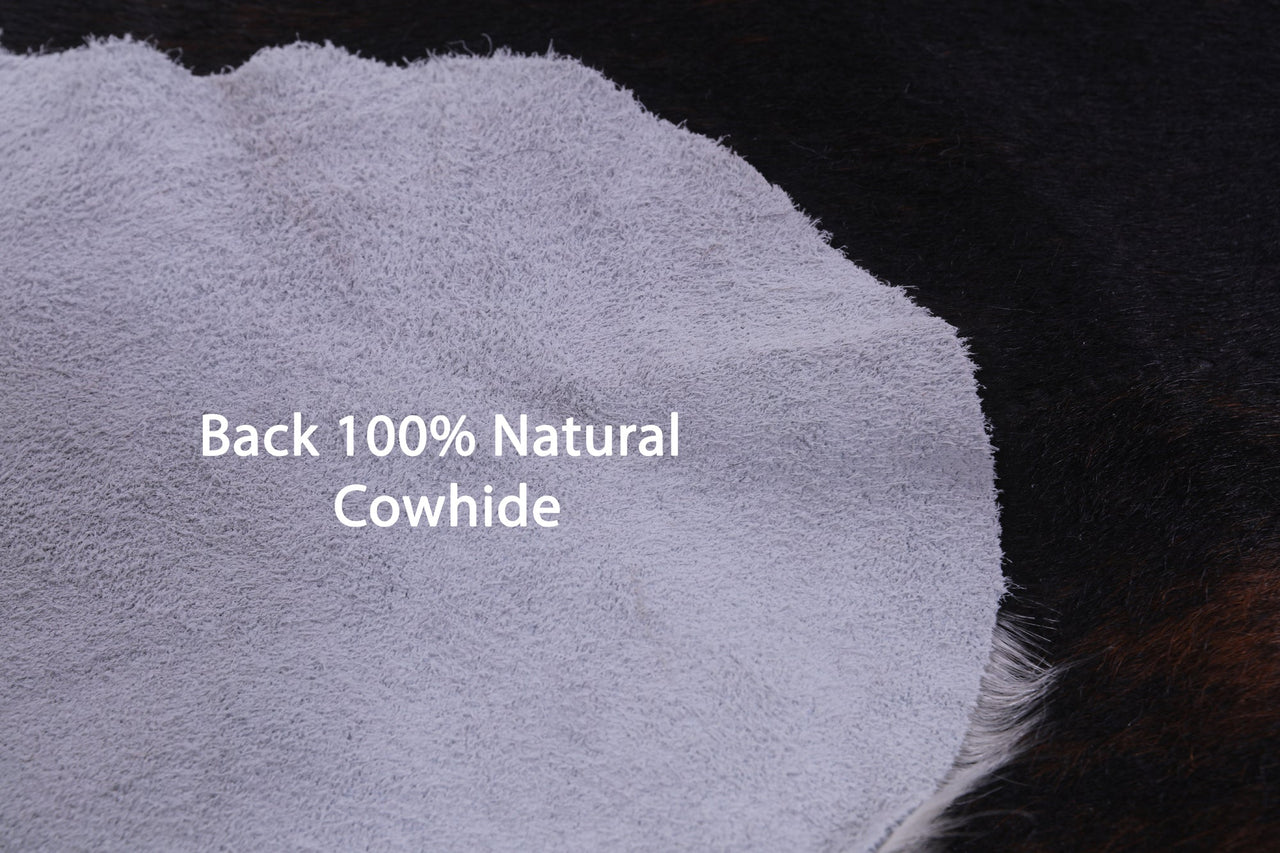 Tricolor Natural Cowhide Rug - X-Large 7'0"H x 6'3"W