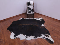Thumbnail for Tricolor Natural Cowhide Rug - X-Large 7'0