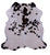 Tricolor Natural Cowhide Rug - Large 6'9"H x 6'8"W