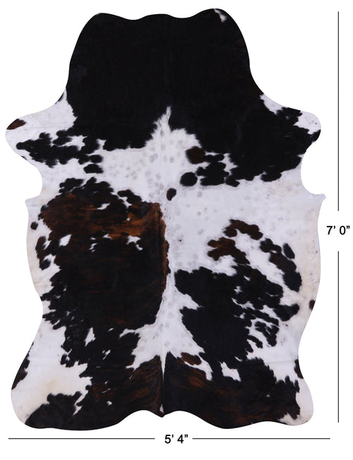 Black & White Natural Cowhide Rug - X-Large 7'0